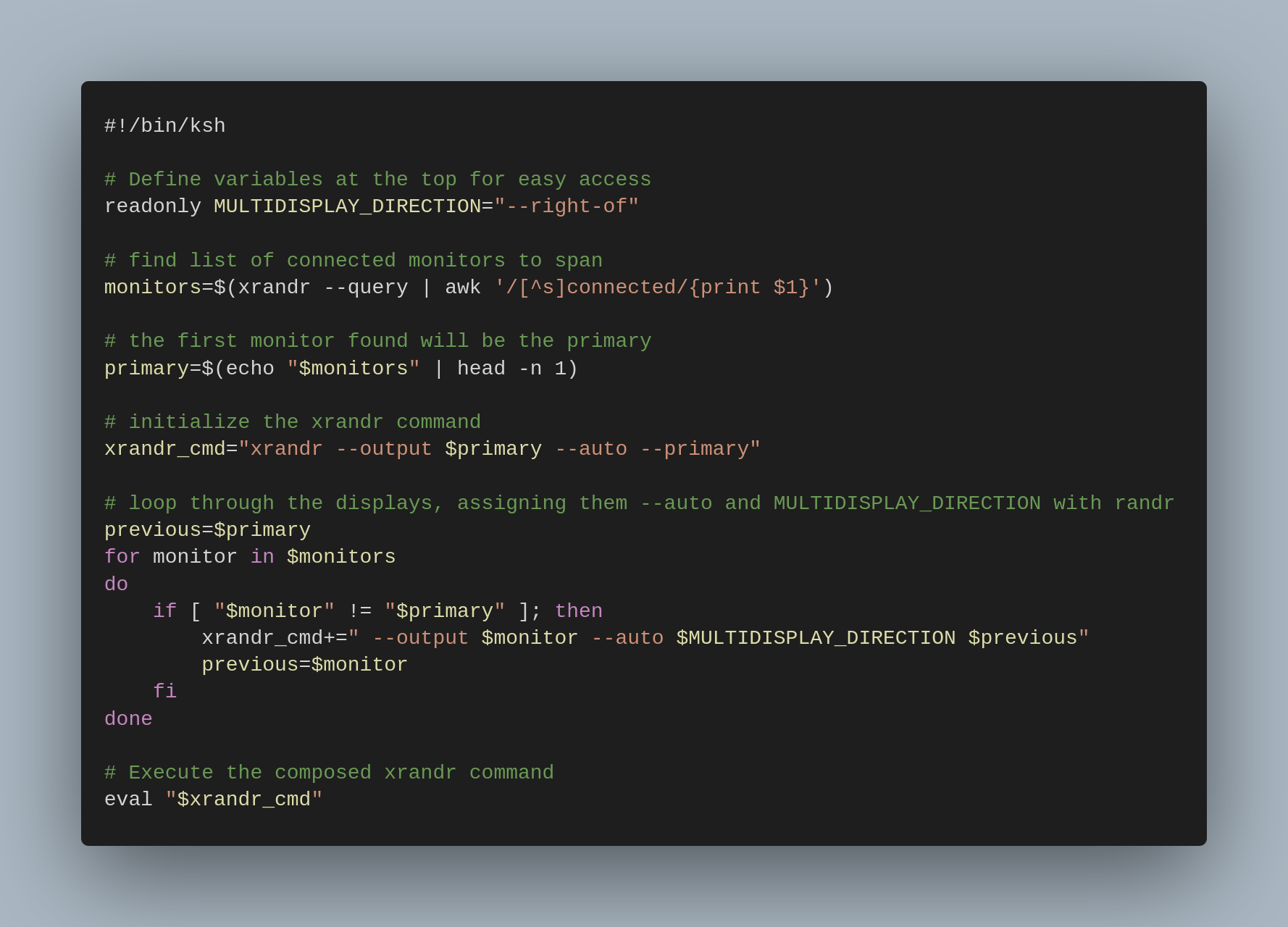 Screenshot of code generated from the codeblock in the post.