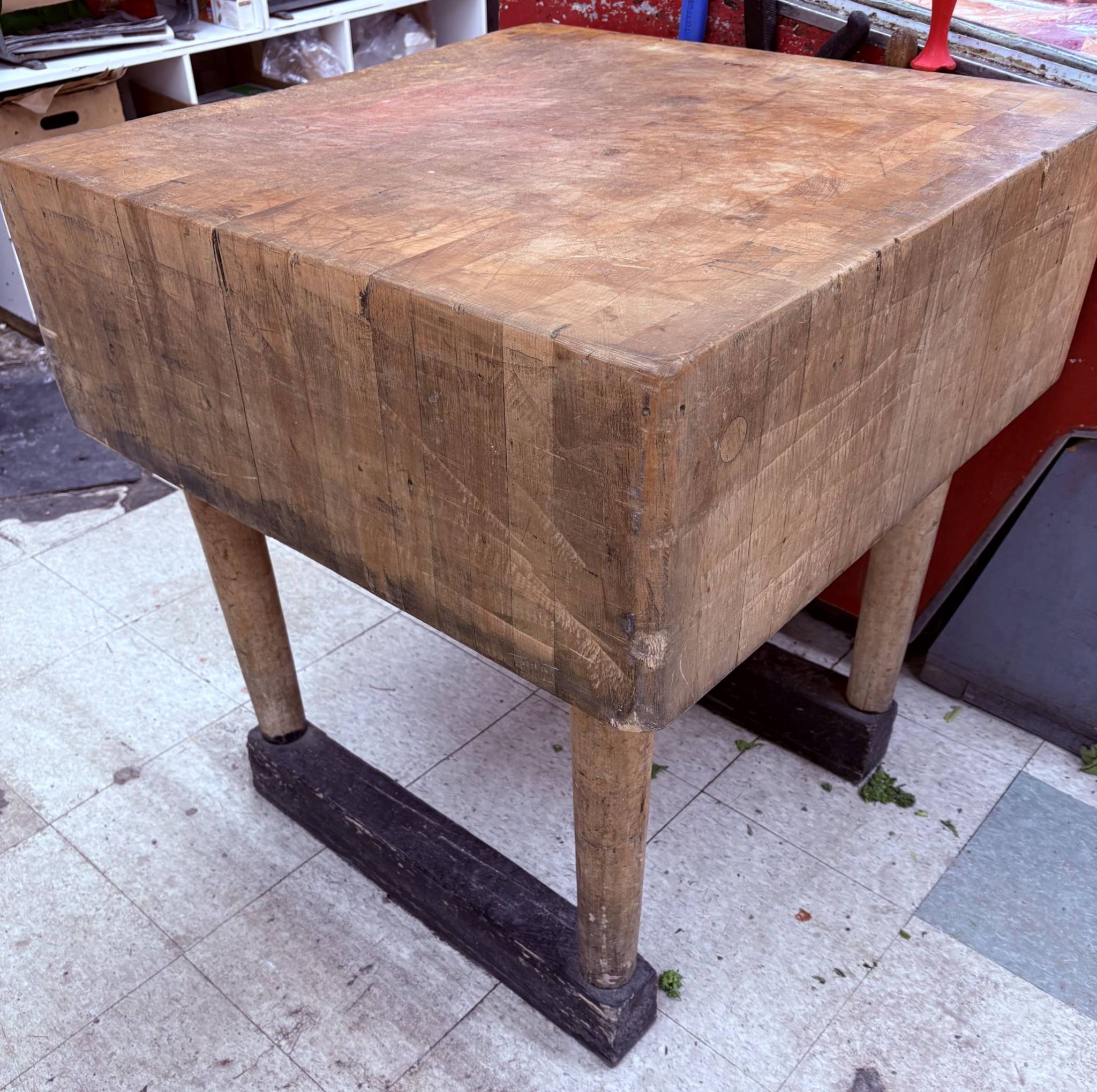 Butcher block table