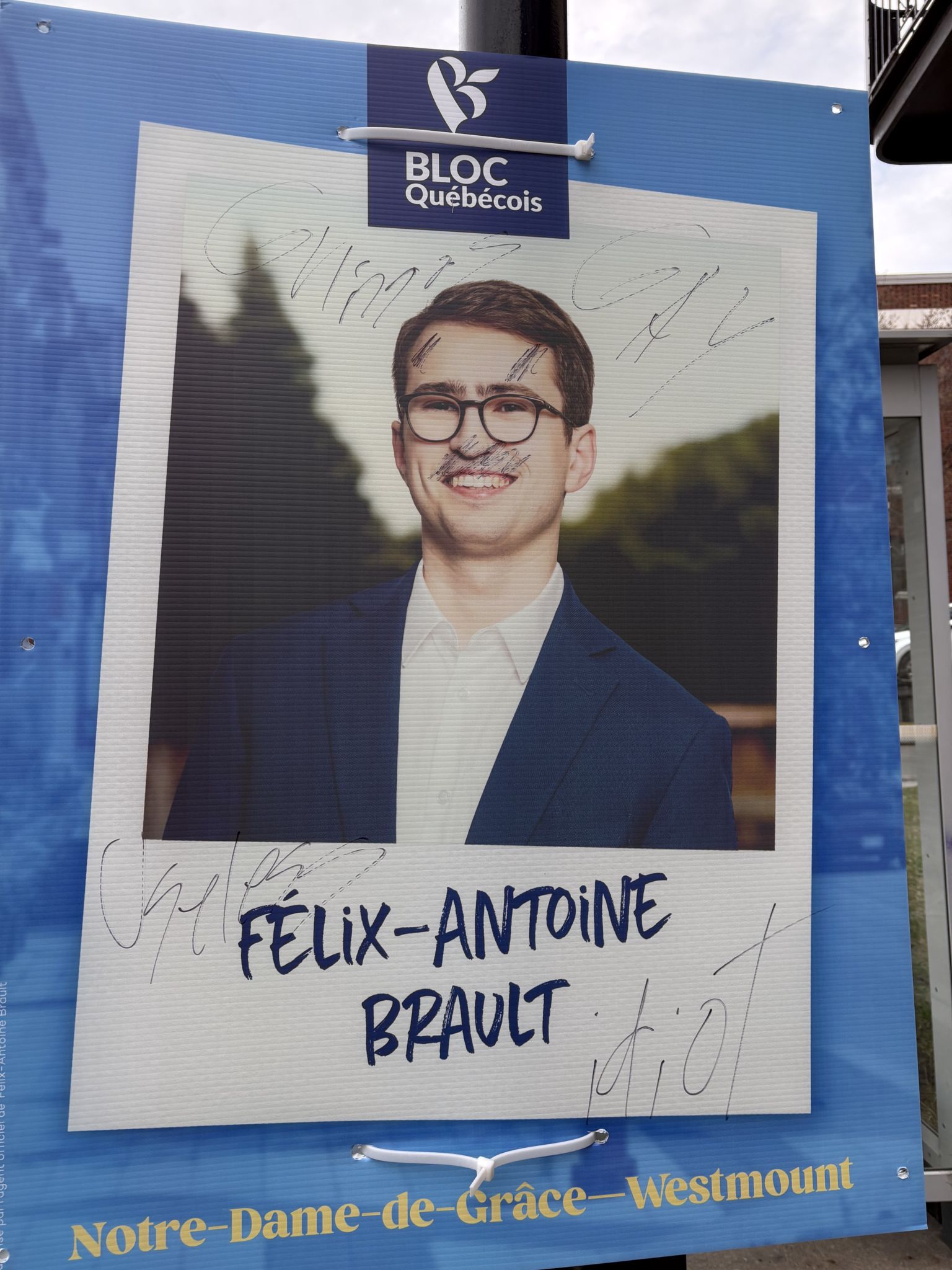 Immigrants defacing native politicians’ election ads with profanity